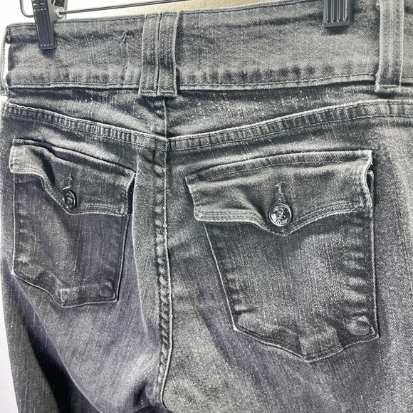 NYDJ Not Your Daughters Jeans Black Straight Flap Pocket Jeans Womens 4 2362 - Picture 9 of 10